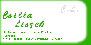 csilla liszek business card